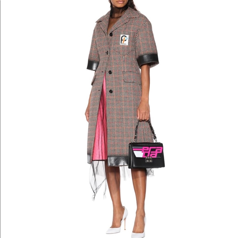 Prada Short-Sleeved Tweed Coat